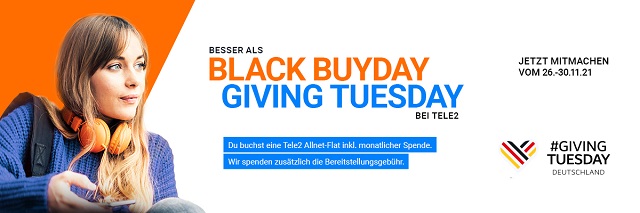 Tele2 Giving Tuesday statt Black Friday